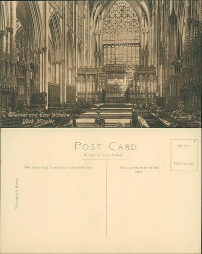 Postcard york minster chancel - minster,