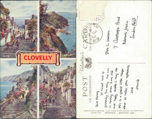 Postcard clovelly views gb - views,