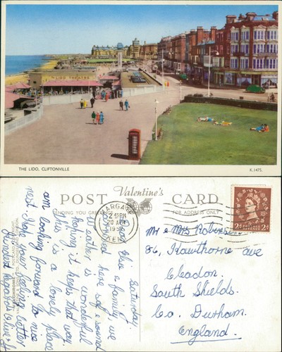 Postcard cliftonville the lido - postcard,