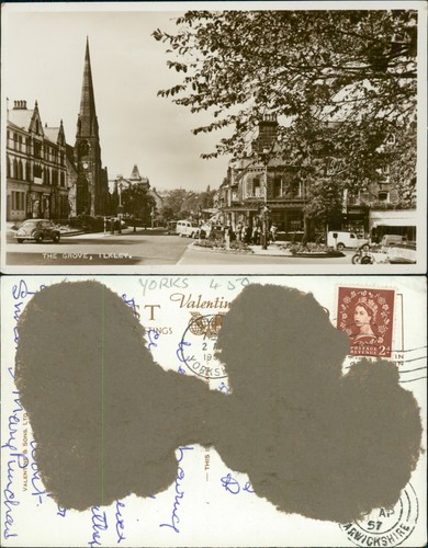 Postcard ilkley grove 1950s - postcard,