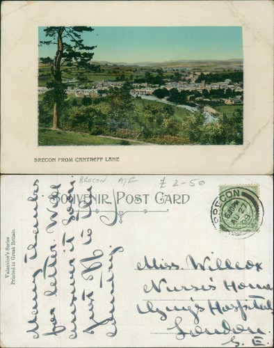 Postcard brecon from cantreff - postcard,