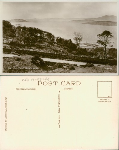 Postcard largs firth clyde - of,