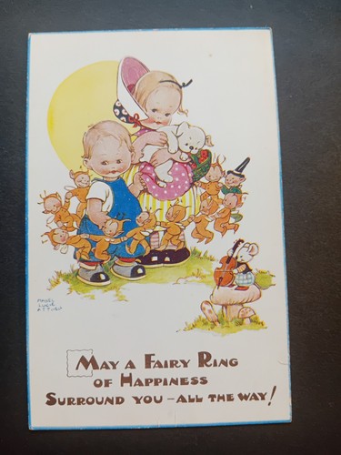 Old postcard valentines - postcard,