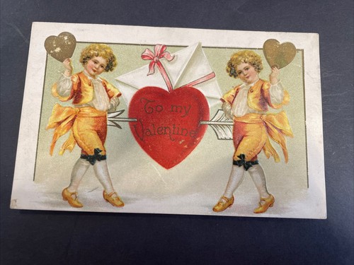 Valentines postcard children