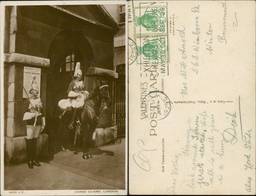 Postcard london horse guard - london,