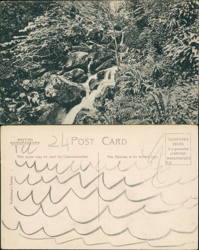 Postcard waterfall chudleigh - waterfall,