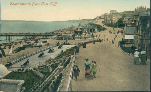 Bournemouth from east cliff - bournemouth;,