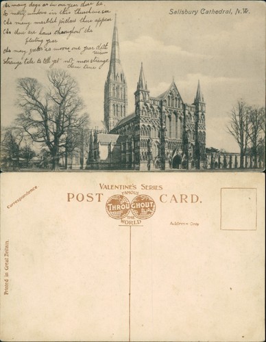 Postcard salisbury cathedral - postcard,
