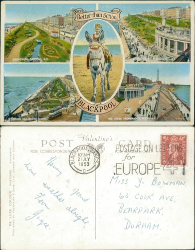Postcard blackpool views gb - postcard,